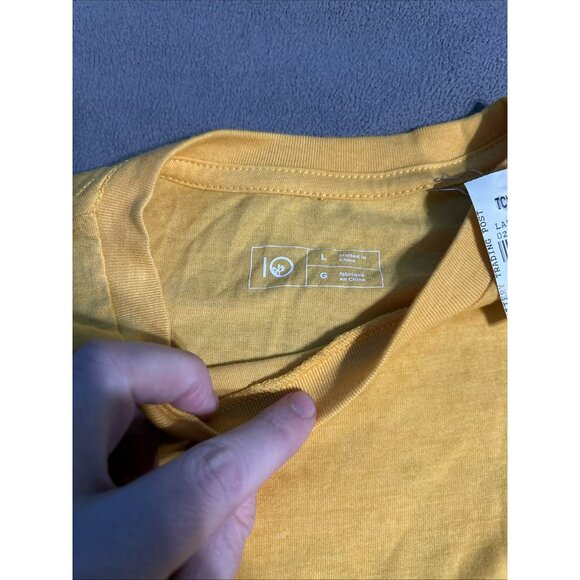 Tentree Takeout Amber Yellow Tencel Material T-Shirt Men's L Soft NWT - Picture 4 of 6